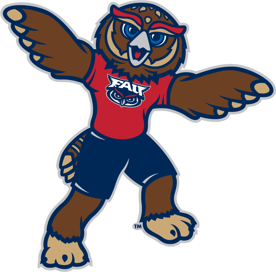 Florida Atlantic Owls 2015-Pres Mascot Logo diy iron on heat transfer